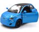 Іграшкова металева машинка Fiat 500e 1:28 Kinsmart KT5440W синій KT5440WB фото 2