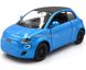 Іграшкова металева машинка Fiat 500e 1:28 Kinsmart KT5440W синій KT5440WB фото 1