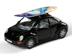 Kinsmart Volkswagen New Beetle чорний з дошкою для серфінгу