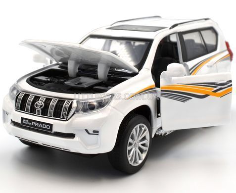 Іграшкова машинка Toyota Land Cruiser Prado 1:32 Автопром 68482 біла 68482W фото