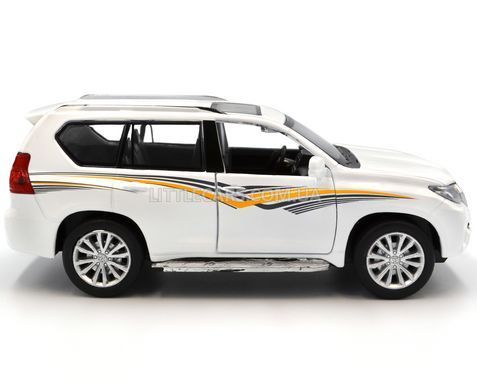 Іграшкова машинка Toyota Land Cruiser Prado 1:32 Автопром 68482 біла 68482W фото