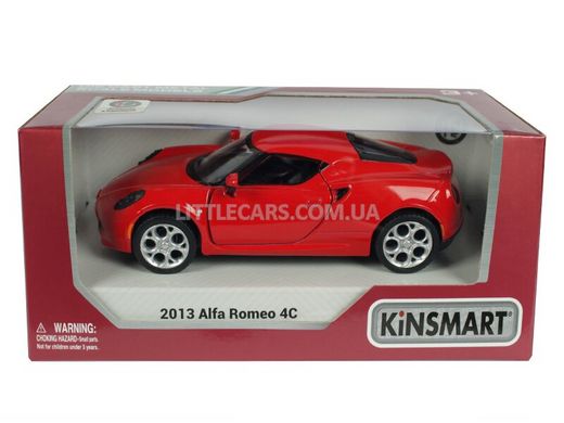 Моделька машины Kinsmart Alfa Romeo 4C 2013 красная KT5366WR фото