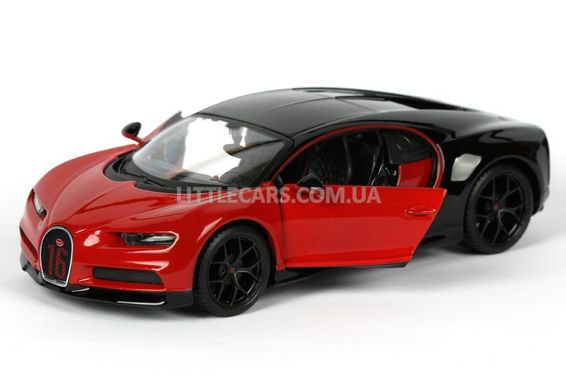 Коллекционная модель машины Maisto Bugatti Chiron Sport 1:24 черно-красная 31524BR фото