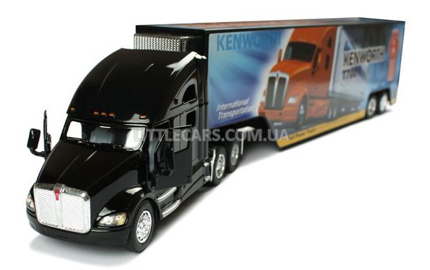 Грузовик Kinsmart Kenworth T700 с контейнером черный KT1302WBL фото