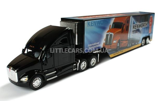 Грузовик Kinsmart Kenworth T700 с контейнером черный KT1302WBL фото