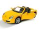 Іграшкова металева машинка Kinsmart Porsche Boxster S жовтий KT5302WY фото 2