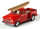 Іграшкова металева машинка Kinsmart Chevrolet Chevy Stepside Pick-UP червоний з дошкою для серфингу KT5330WS1R фото 1