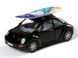 Іграшкова металева машинка Kinsmart Volkswagen New Beetle чорний з дошкою для серфінгу KT5028WSBL фото 1
