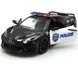 Поліцейська металева машинка Chevrolet Corvette 2021 1:36 Kinsmart KT5432W KT5432WP фото 2