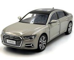 Іграшкова модель машини Audi A6L 1:25 Автопром AP7754 сіро-бежевий металік AP7754G фото