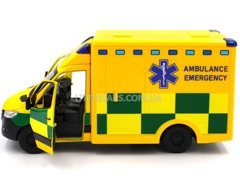 Іграшкова машинка Mercedes-Benz Sprinter VS30 (W907/W910) Ambulance 1:48 Kinsmart KT5477W жовтий KT5477WY фото