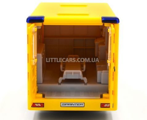 Іграшкова машинка Mercedes-Benz Sprinter VS30 (W907/W910) Ambulance 1:48 Kinsmart KT5477W жовтий KT5477WY фото