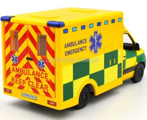 Іграшкова машинка Mercedes-Benz Sprinter VS30 (W907/W910) Ambulance 1:48 Kinsmart KT5477W жовтий KT5477WY фото