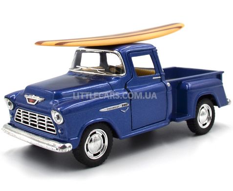 Іграшкова металева машинка Kinsmart Chevrolet Chevy Stepside Pick-UP синій з дошкою для серфингу KT5330WS1B фото