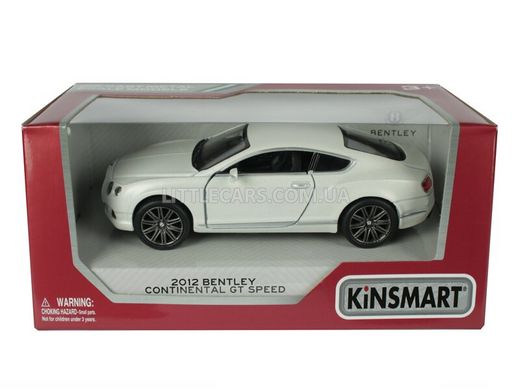 Іграшкова металева машинка Kinsmart Bentley Continental GT Speed 2012 білий KT5369WW фото