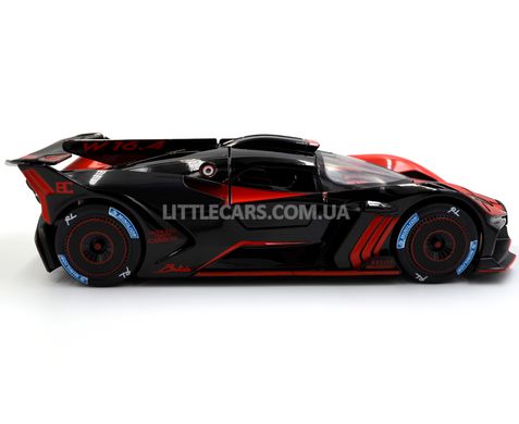 Інерційна машинка Bugatti Bolide Автопром 2400 1:24 чорно-червона 2400R фото