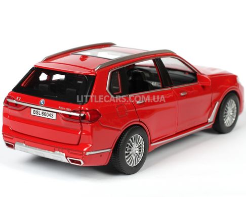 Іграшкова металева машинка Автопром BMW X7 (G07) 1:32 червона 6612R фото