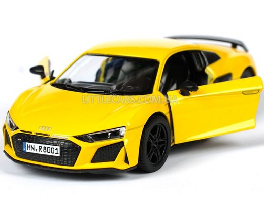 Іграшкова металева машинка Kinsmart Audi R8 Coupe 2020 1:36 жовта KT5422WY фото