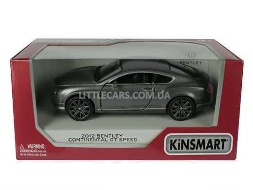 Іграшкова металева машинка Kinsmart Bentley Continental GT Speed 2012 темно-сірий KT5369WDG фото