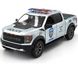 Поліцейська металева машинка Ford F-150 Raptor 2022 1:46 Kinsmart KT5436W сірий KT5436WPR фото 1