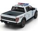 Поліцейська металева машинка Ford F-150 Raptor 2022 1:46 Kinsmart KT5436W сірий KT5436WPR фото 4