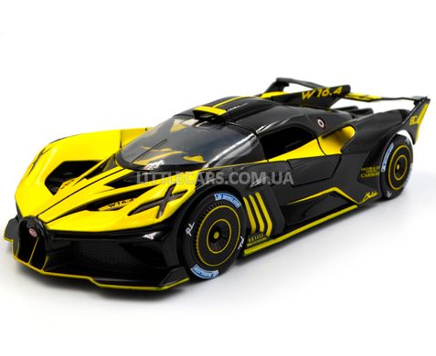 Инерционная машинка Bugatti Bolide Автопром 2400 1:24 черно-желтая 2400Y фото