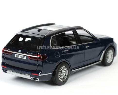 Іграшкова металева машинка Автопром BMW X7 (G07) 1:32 синя 6612B фото