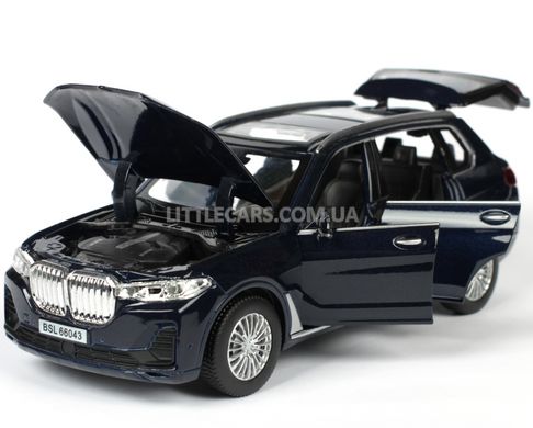 Іграшкова металева машинка Автопром BMW X7 (G07) 1:32 синя 6612B фото