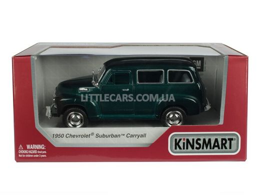 Іграшкова металева машинка Kinsmart Chevrolet Suburban Carryall 1950 зелений KT5006WGR фото