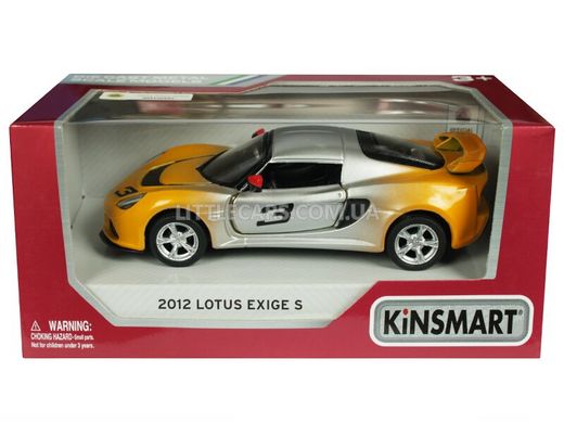 Іграшкова металева машинка Kinsmart Lotus Exige S 2012 жовто-сірий KT5361WGY фото
