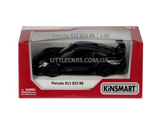 Іграшкова металева машинка Kinsmart Porsche 911 GT2 RS чорний KT5408WBL фото