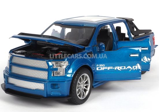 Іграшкова металева машинка Автопром Ford F-350 Off-road 1:24 синій 2401B фото