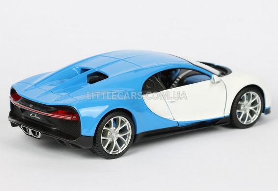 Колекційна металева машинка Maisto Bugatti Chiron 1:24 біло-синя 32509W фото