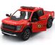 Пожарная металлическая машинка Ford F-150 Raptor 2022 1:46 Kinsmart KT5436W KT5436WPRR фото 2