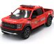 Пожарная металлическая машинка Ford F-150 Raptor 2022 1:46 Kinsmart KT5436W KT5436WPRR фото 1