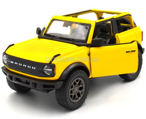 Іграшкова металева машинка Ford Bronco 2022 1:34 Kinsmart KT5438WA жовтий KT5438WAY фото