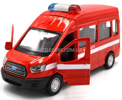 Пожарная модель машины Ford Transit Fire Dept 1:52 Автопром 4373 красный 4373F фото