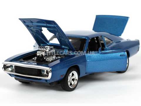 ᐉ Моделька Машины Металлическая модель машины Автопром Dodge Charger RT 1970  1:32 синий • Купить • Цена • Отзывы • Доставка