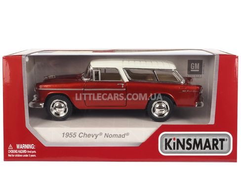 Іграшкова металева машинка Kinsmart Chevrolet Chevy Nomad 1955 червоний корал KT5331WDR фото
