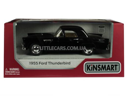 Іграшкова металева машинка Kinsmart Ford Thunderbird 1955 чорний KT5319WBL фото