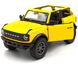 Игрушечная металлическая машинка Ford Bronco 2022 1:34 Kinsmart KT5438WA желтый KT5438WAY фото 2