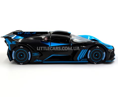 Инерционная машинка Bugatti Bolide Автопром 2400 1:24 черно-синяя 2400B фото