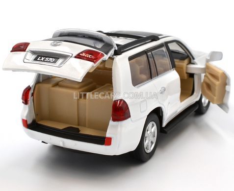 Металева модель машини Lexus LX570 Автопром 68301 1:34 білий 68301W фото