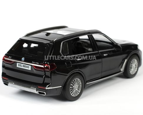 Іграшкова металева машинка Автопром BMW X7 (G07) 1:32 чорна 6612BL фото