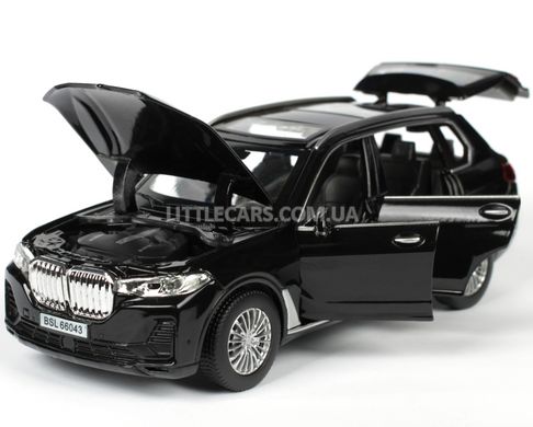 Іграшкова металева машинка Автопром BMW X7 (G07) 1:32 чорна 6612BL фото