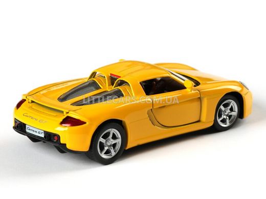 Іграшкова металева машинка Kinsmart Porsche Carrera GT жовтий KT5081WY фото