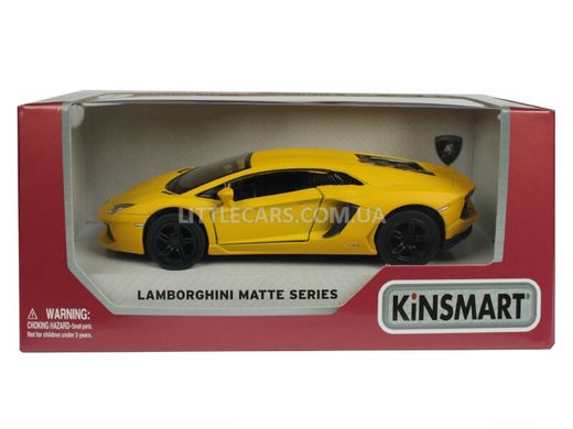 Моделька машины Kinsmart Lamborghini Aventador LP700-4 желтый матовый KT5370WY фото