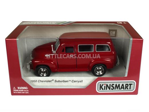 Іграшкова металева машинка Kinsmart Chevrolet Suburban Carryall 1950 червоний KT5006WR фото