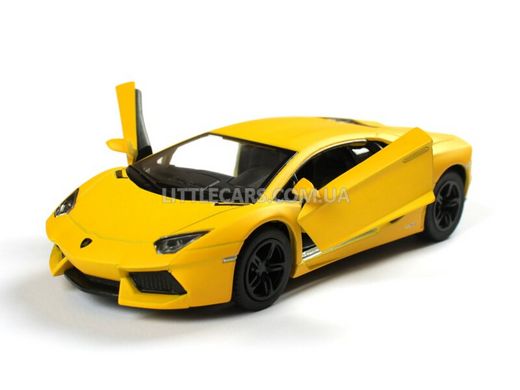 Іграшкова металева машинка Kinsmart Lamborghini Aventador LP700-4 жовтий матовий KT5370WY фото