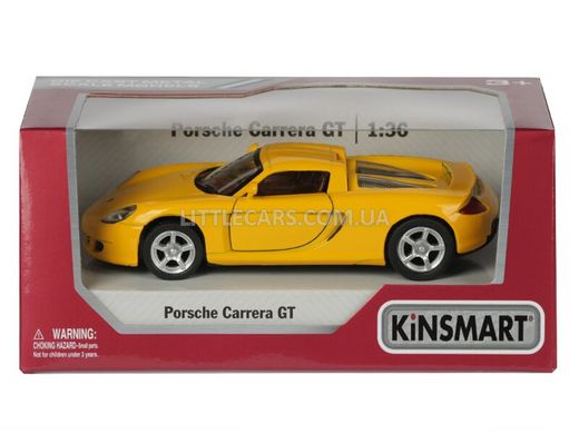 Іграшкова металева машинка Kinsmart Porsche Carrera GT жовтий KT5081WY фото